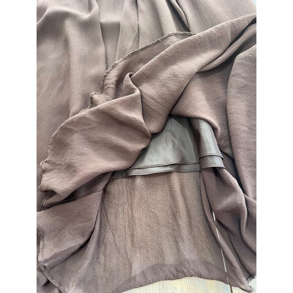Jones New York Silk Sleeveless Fit and Flare Dress Womens 10 Brown Flowy Y2K - Picture 8 of 8